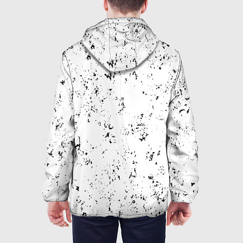 Мужская куртка Behemoth glitch на светлом фоне вертикально / 3D-Белый – фото 4