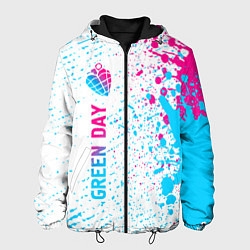 Мужская куртка Green Day neon gradient style по-вертикали