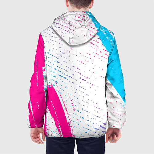 Мужская куртка Thousand Foot Krutch neon gradient style вертикаль / 3D-Черный – фото 4