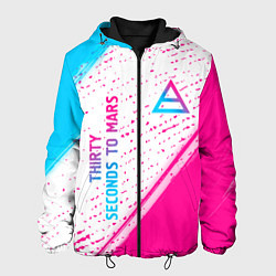 Мужская куртка Thirty Seconds to Mars neon gradient style вертика