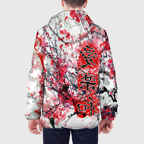 Мужская куртка Японский стиль иероглифы / 3D-Белый – фото 4
