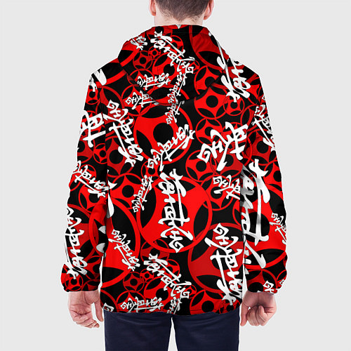 Мужская куртка Карате киокушинкай лого паттерн / 3D-Белый – фото 4