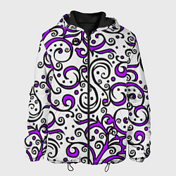 Мужская куртка Фиолетовые кружевные узоры
