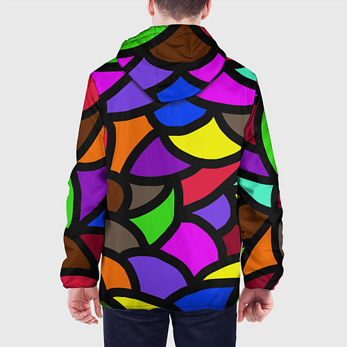 Мужская куртка Яркие краски жизни / 3D-Белый – фото 4