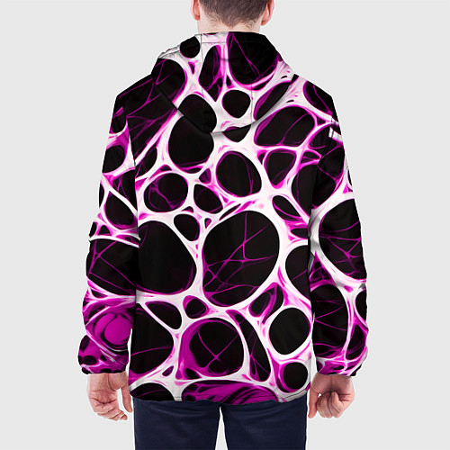 Мужская куртка Розовая морская волна / 3D-Белый – фото 4