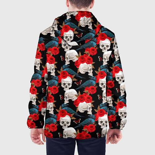 Мужская куртка Skull in roses / 3D-Белый – фото 4