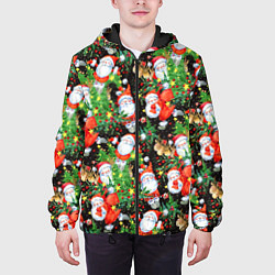 Куртка с капюшоном мужская Деды Морозы с подарками, цвет: 3D-черный — фото 2