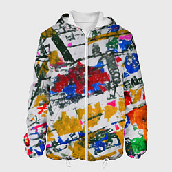 Куртка с капюшоном мужская Абстракция дорога, цвет: 3D-белый