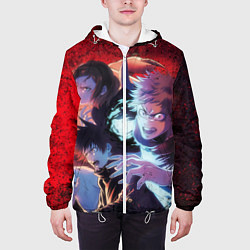 Куртка с капюшоном мужская Магическая битва - Итадори Юдзи, цвет: 3D-белый — фото 2