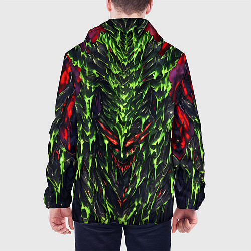 Мужская куртка Green and red slime / 3D-Белый – фото 4