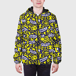 Куртка с капюшоном мужская Music party, цвет: 3D-черный — фото 2