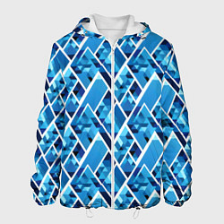 Мужская куртка Синие треугольники и белые полосы