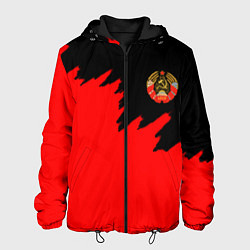 Куртка с капюшоном мужская СССР красный стиль силы, цвет: 3D-черный