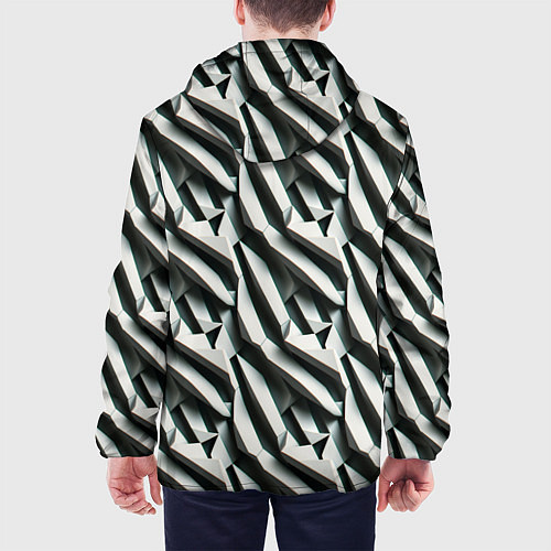 Мужская куртка Вертикальные полосы / 3D-Черный – фото 4
