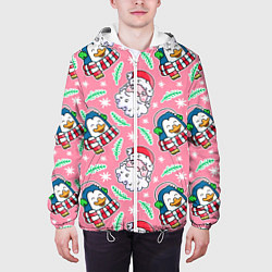 Куртка с капюшоном мужская Персонажи новогодние, цвет: 3D-белый — фото 2