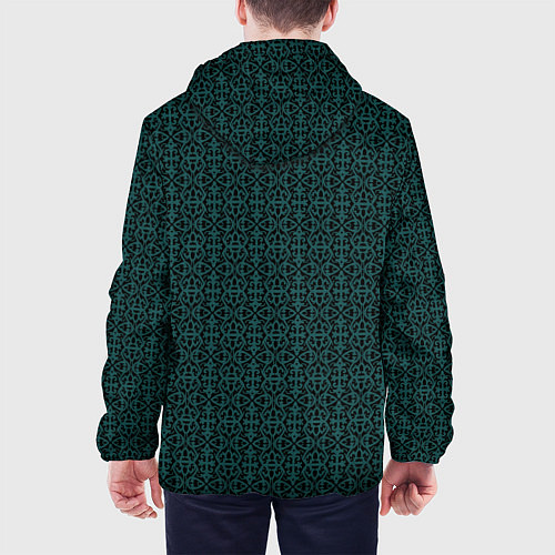 Мужская куртка Ажурный тёмно-зелёный / 3D-Черный – фото 4