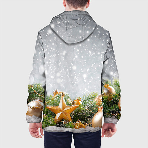 Мужская куртка Новогодняя ель / 3D-Белый – фото 4