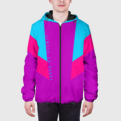 Куртка с капюшоном мужская Always in sports сиреньевый, цвет: 3D-черный — фото 2