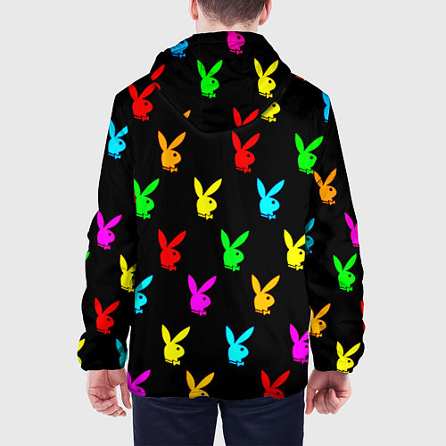 Мужская куртка Playboy pattern неон / 3D-Белый – фото 4