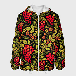 Мужская куртка Хохломская роспись красные ягоды