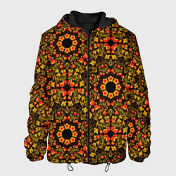 Мужская куртка Хохломская роспись круги из цветов и ягод
