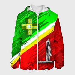 Куртка с капюшоном мужская Флаг Зеленограадского АО, цвет: 3D-белый