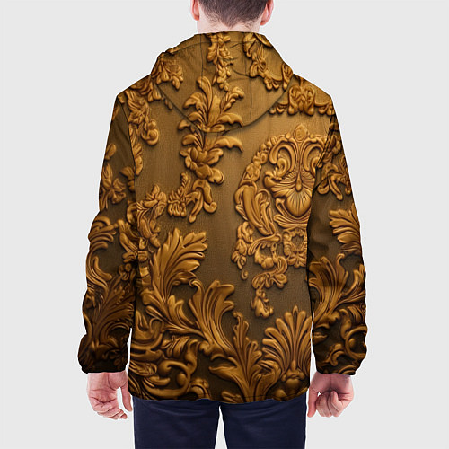 Мужская куртка Темная лепнина золото / 3D-Белый – фото 4