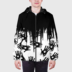 Куртка с капюшоном мужская Death Stranding отпечатки рук, цвет: 3D-черный — фото 2