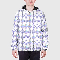 Куртка с капюшоном мужская Криптовалюта Ethereum на белом, цвет: 3D-черный — фото 2