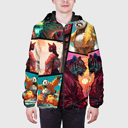 Куртка с капюшоном мужская Animal GTA, цвет: 3D-черный — фото 2