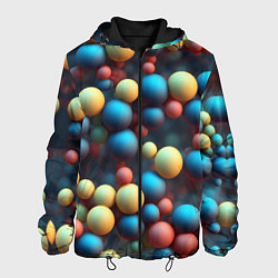 Мужская куртка Разноцветные шарики молекул