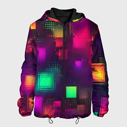 Мужская куртка Разноцветные квадраты и точки