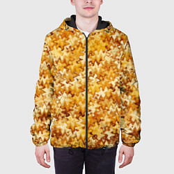 Куртка с капюшоном мужская Кукурузный абстрактный эффект, цвет: 3D-черный — фото 2