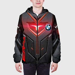 Куртка с капюшоном мужская Мотор от BMW, цвет: 3D-черный — фото 2