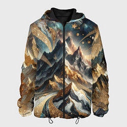 Куртка с капюшоном мужская Золотые горы, цвет: 3D-черный