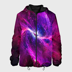 Куртка с капюшоном мужская Фантастическая галактика, цвет: 3D-черный
