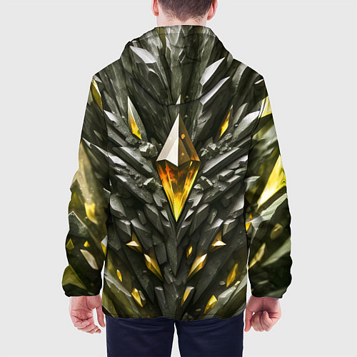 Мужская куртка Камень и золотой кристалл / 3D-Черный – фото 4