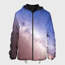 Куртка с капюшоном мужская Галактика млечный путь, цвет: 3D-черный