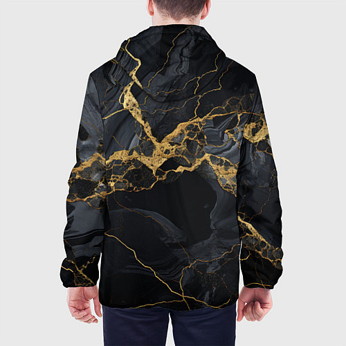 Мужская куртка Золотой путь на черном граните / 3D-Белый – фото 4