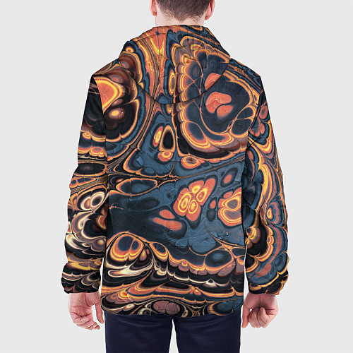 Мужская куртка Абстрактный разноцветный узор / 3D-Белый – фото 4