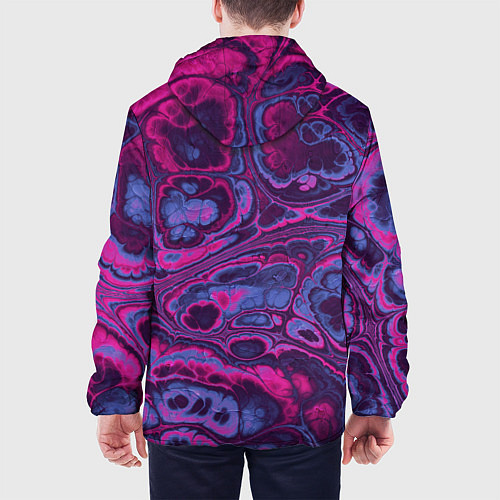 Мужская куртка Абстрактный разноцветный узор / 3D-Белый – фото 4