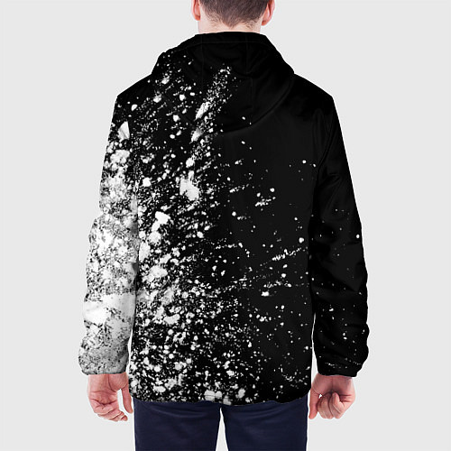 Мужская куртка Palworld glitch на темном фоне по-вертикали / 3D-Черный – фото 4