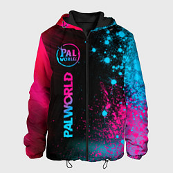 Куртка с капюшоном мужская Palworld - neon gradient по-вертикали, цвет: 3D-черный