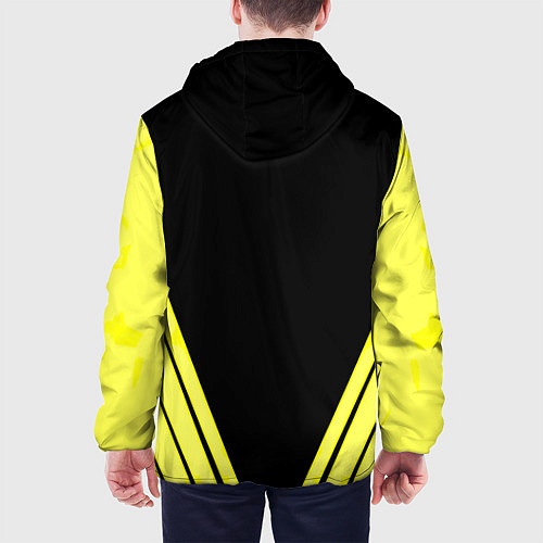 Мужская куртка Borussia geometry yellow / 3D-Белый – фото 4