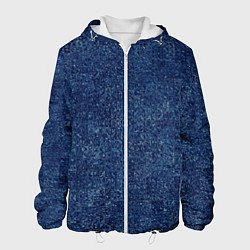 Мужская куртка Текстура тёмно-синий мелкие квадраты