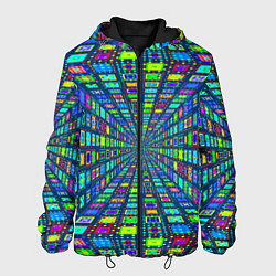 Мужская куртка Абстрактный узор коридор из разноцветных квадратов
