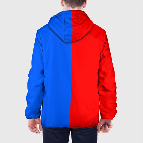 Мужская куртка Тхэквондо синий и красный / 3D-Белый – фото 4