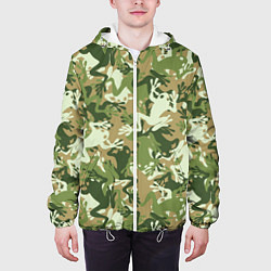 Куртка с капюшоном мужская Лягушата камуфляж, цвет: 3D-белый — фото 2