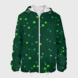 Мужская куртка Прикольный горошек зелёный