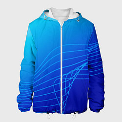 Мужская куртка Синий градиент полосы